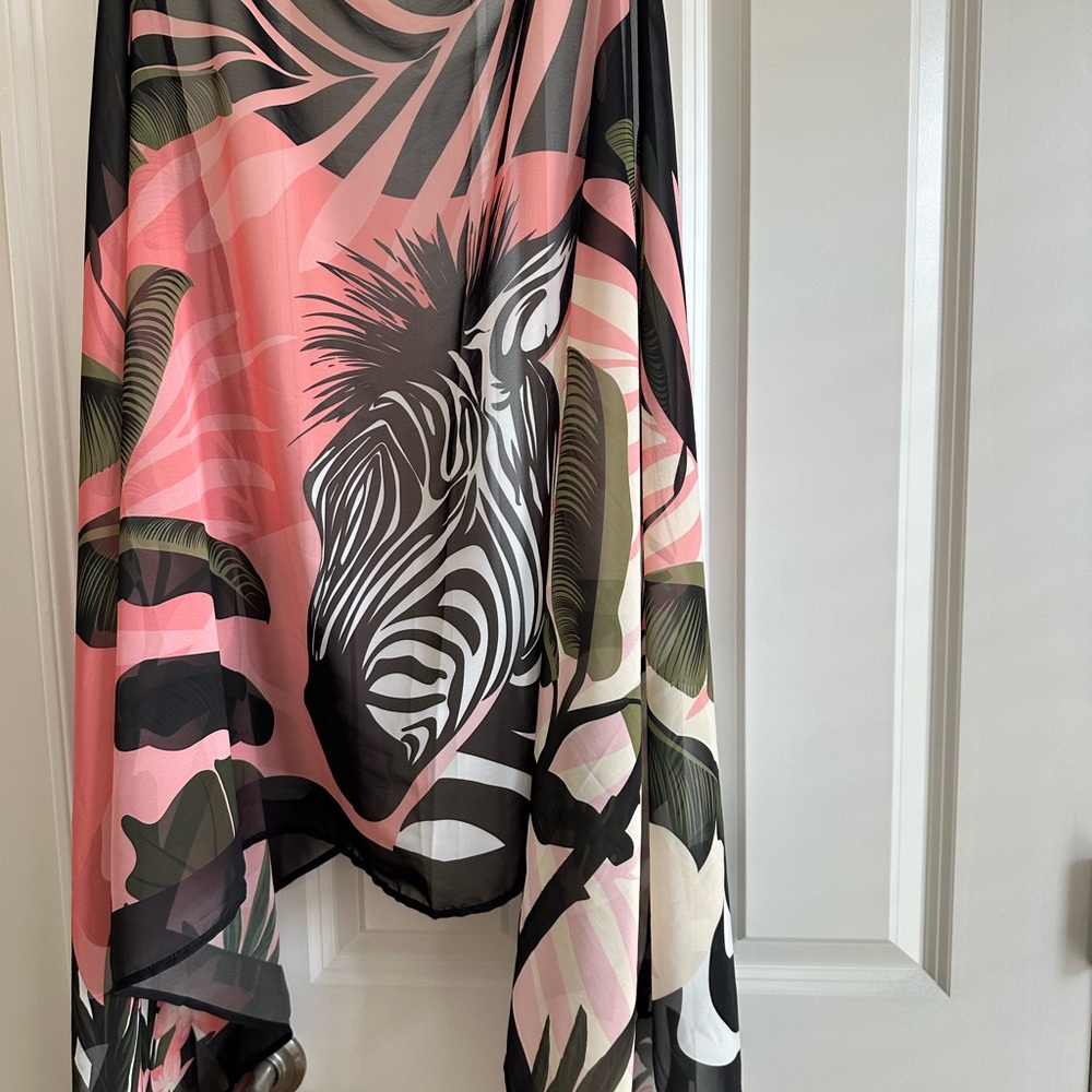 Pink and Black Zebra Scarf